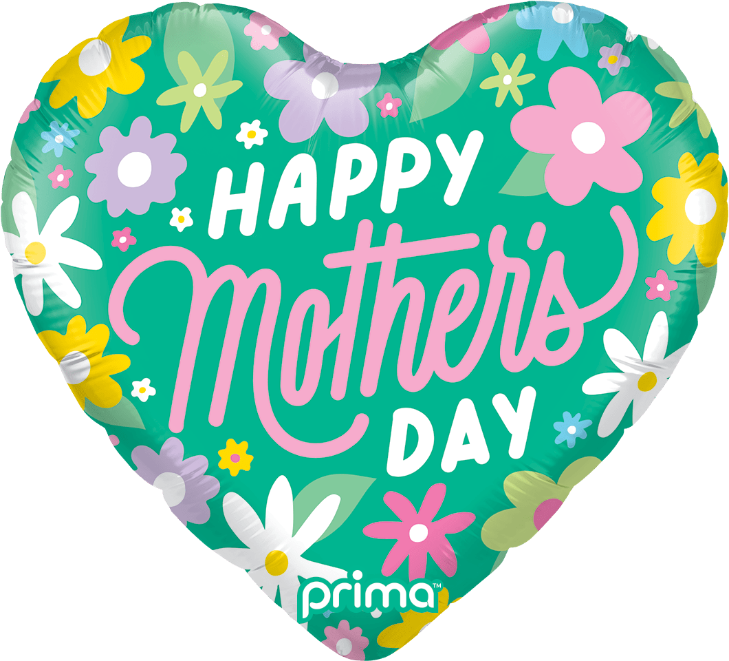 PF - 0154 - 18 - 50 - 1 - 18" Heart Happy Mother's Day Ditsy Floral - PremiumConwin B2B Ordering Portal - Prima
