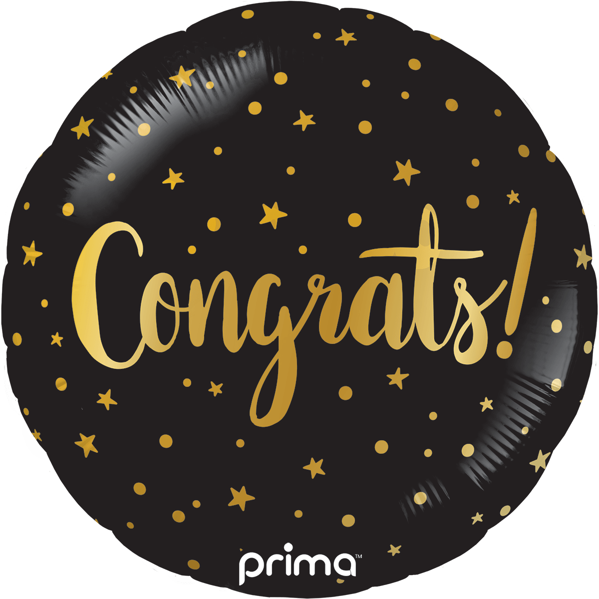 PF - 0160 - 18 - 50 - 1 - 18" Round Congrats Gold Stars - PremiumConwin B2B Ordering Portal - Prima