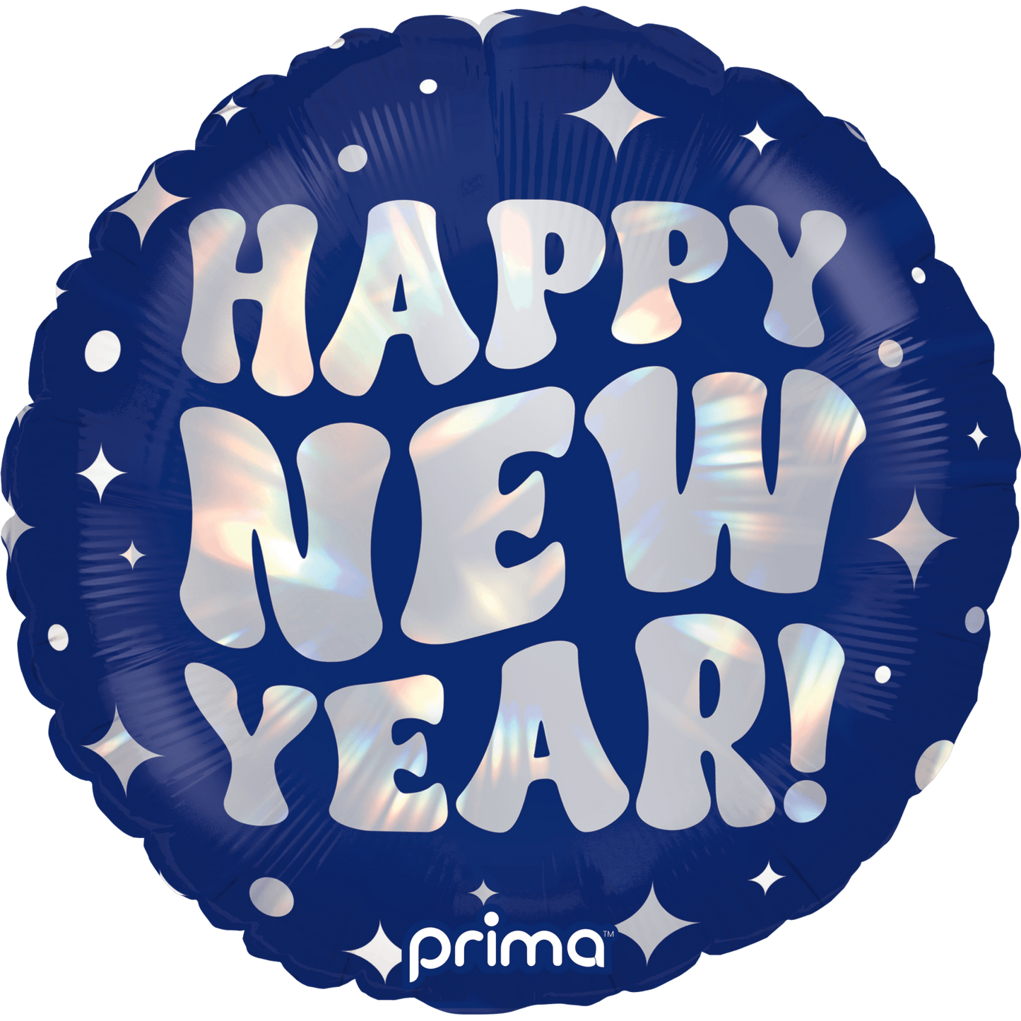 PF - 0020 - 18 - 50 - 1 - 18" Round Happy New Year Holographic - PremiumConwin B2B Ordering Portal - Prima