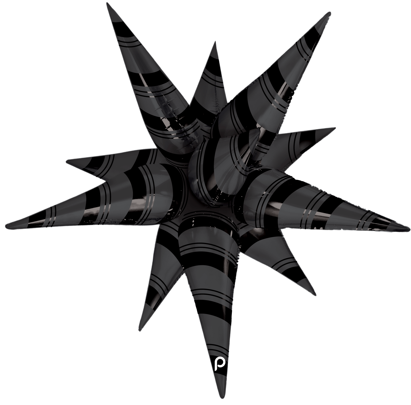 PD - 0026 - 26 - 50 - 1 - 26" Black Matte & Shiny Stripes Starburst - PremiumConwin B2B Ordering Portal - Prima