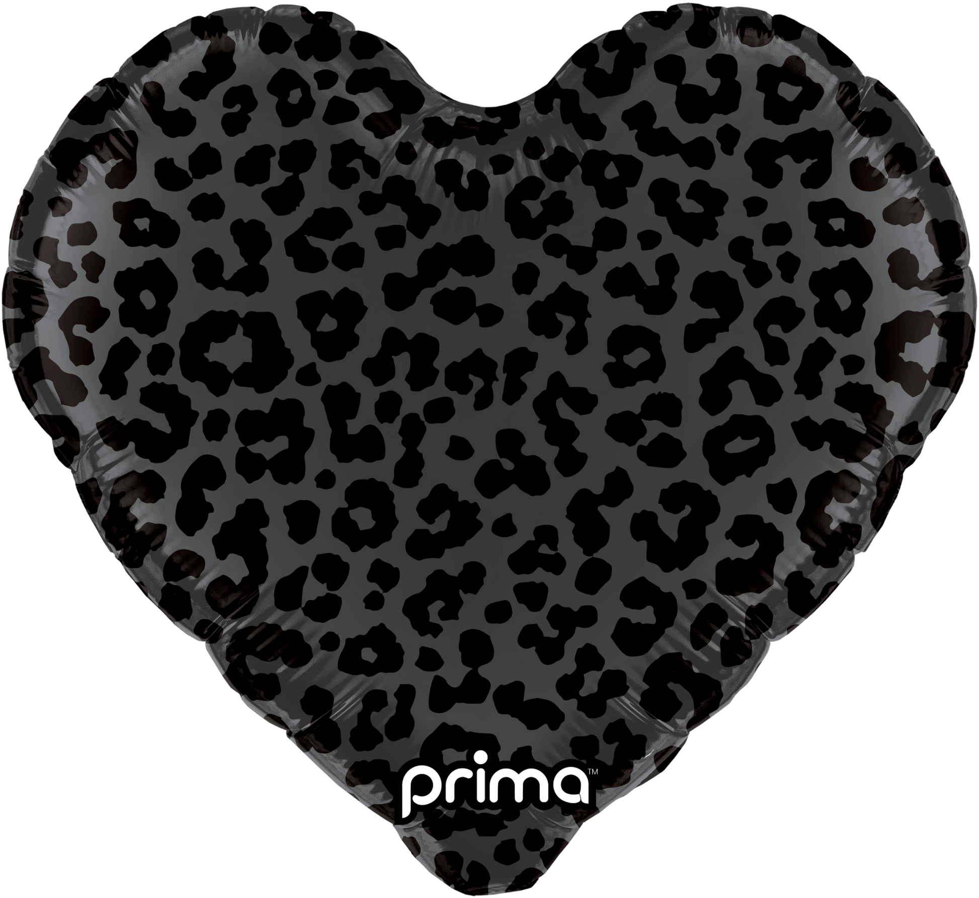 PD - 0031 - 18 - 50 - 1 - 18" Heart Black Shiny & Matte Leopard Print - PremiumConwin B2B Ordering Portal - Prima