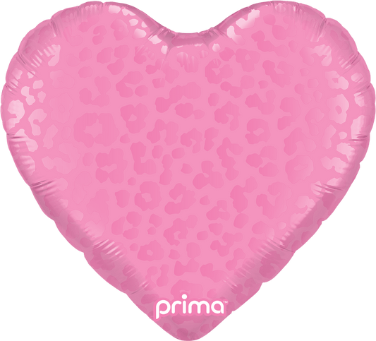 PD - 0078 - 18 - 50 - 1 - 18" Heart Dark Pink Matte & Shiny Leopard Print - PremiumConwin B2B Ordering Portal - Prima