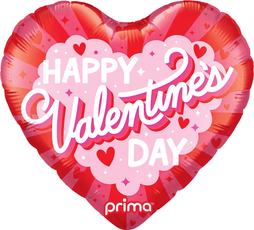 PF - 0081 - 18 - 50 - 1 - 18" Heart Happy Valentine's Day Burst - PremiumConwin B2B Ordering Portal - Prima