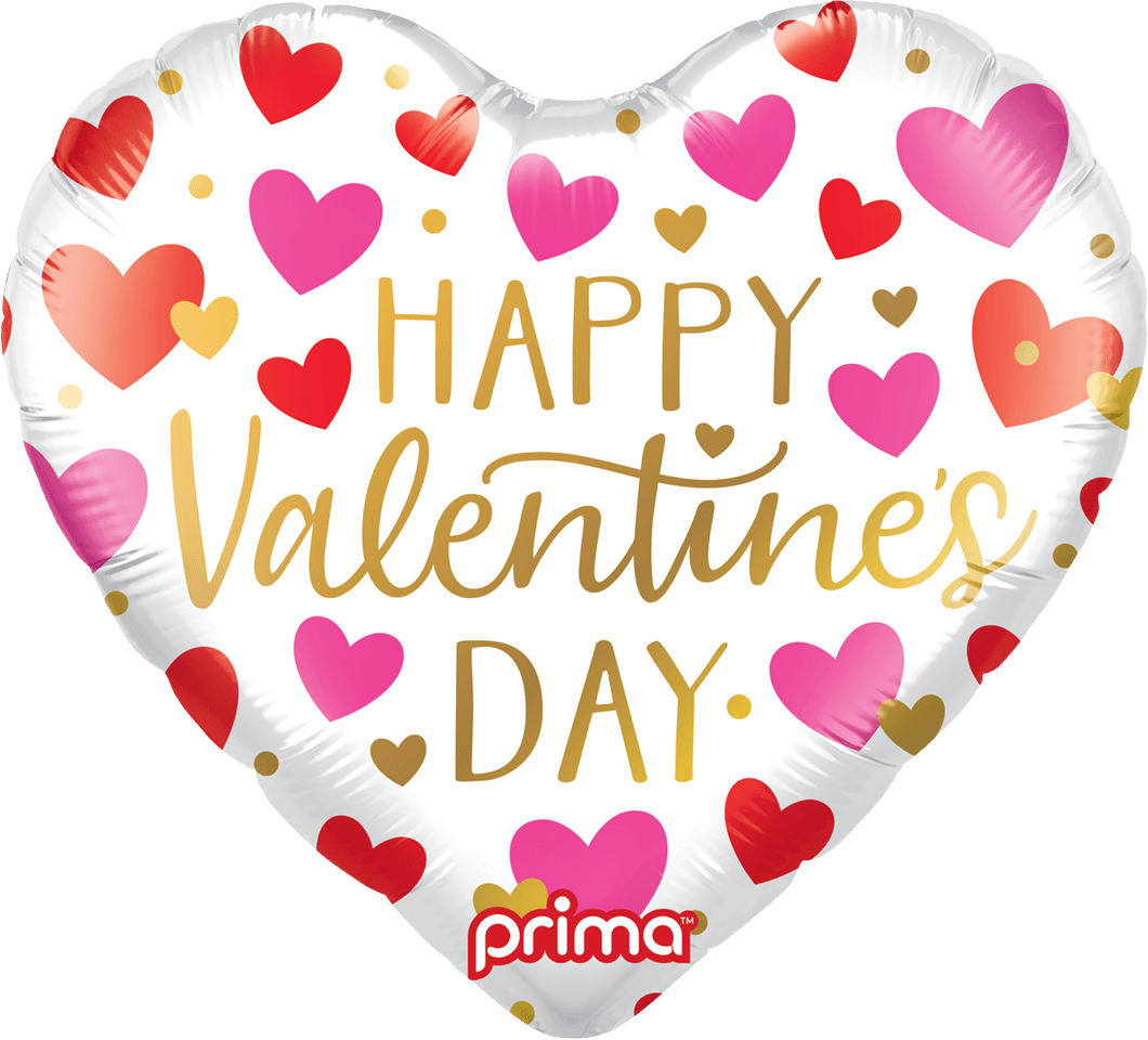 PF - 0070 - 18 - 50 - 1 - 18" Heart Happy Valentine's Day Red, Pink, & Gold Hearts - PremiumConwin B2B Ordering Portal - Prima