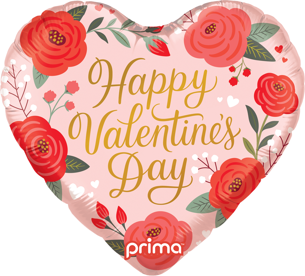 PF - 0072 - 18 - 50 - 1 - 18" Heart Happy Valentine's Day Trendy Roses - PremiumConwin B2B Ordering Portal - Prima