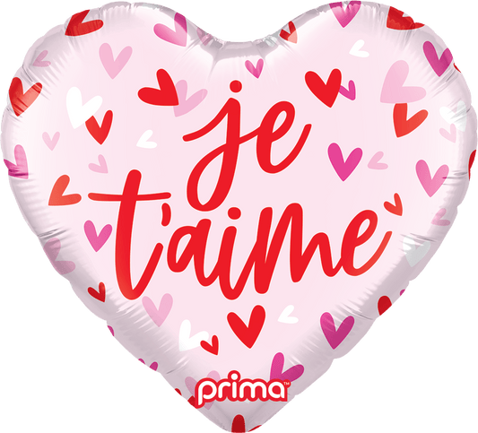 PF - 0075 - 18 - 50 - 1 - 18" Heart Je t'aime Confetti Hearts - PremiumConwin B2B Ordering Portal - Prima