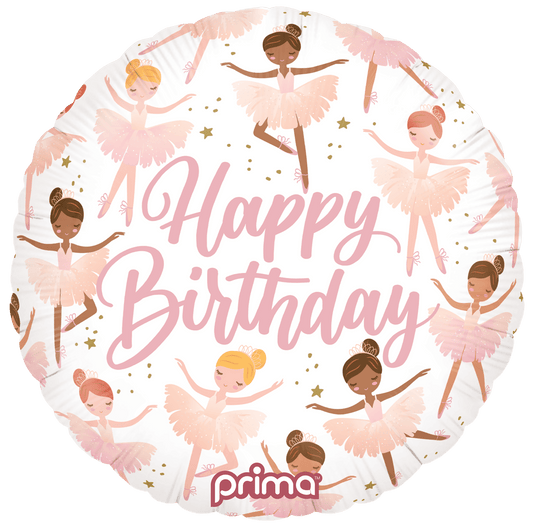 PF-BBAL-18-50-1 - 18” Round Birthday Ballerinas - PremiumConwin B2B Ordering Portal - Prima