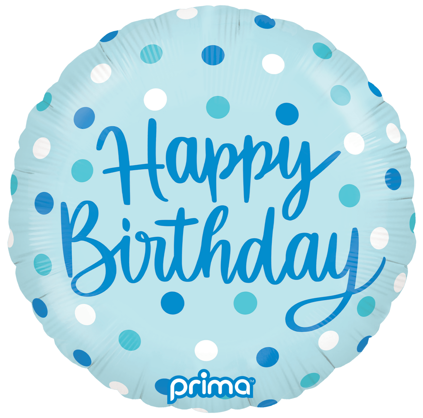 PF-BDBL-18-50-1 - 18” Round Birthday Blue Dots - PremiumConwin B2B Ordering Portal - Prima