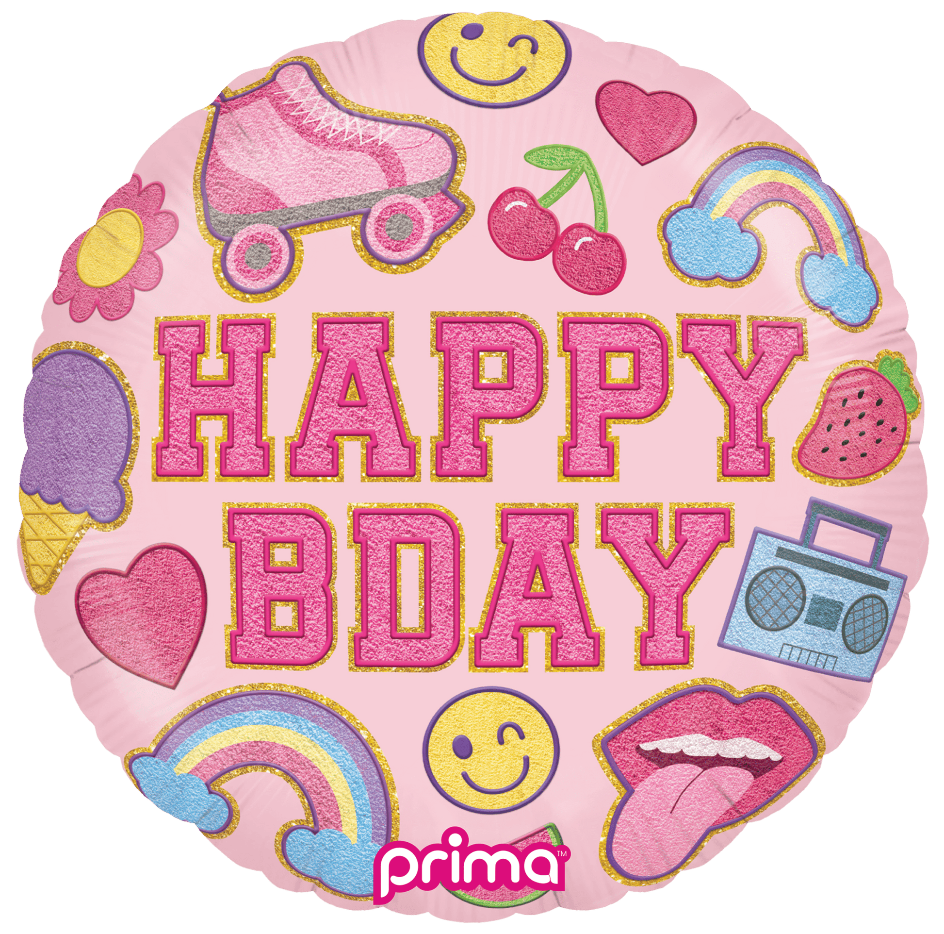 PF-BGPT-18-50-1 - 18” Round Birthday Girl Patches - PremiumConwin B2B Ordering Portal - Prima