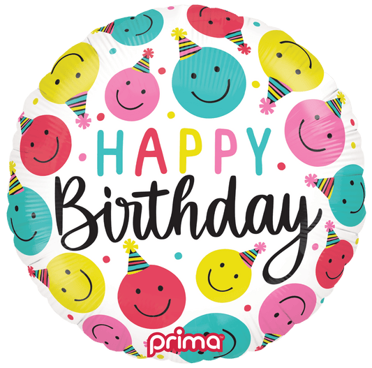 PF-BSMI-18-50-1 - 18” Round Birthday Happy Faces - PremiumConwin B2B Ordering Portal - Prima