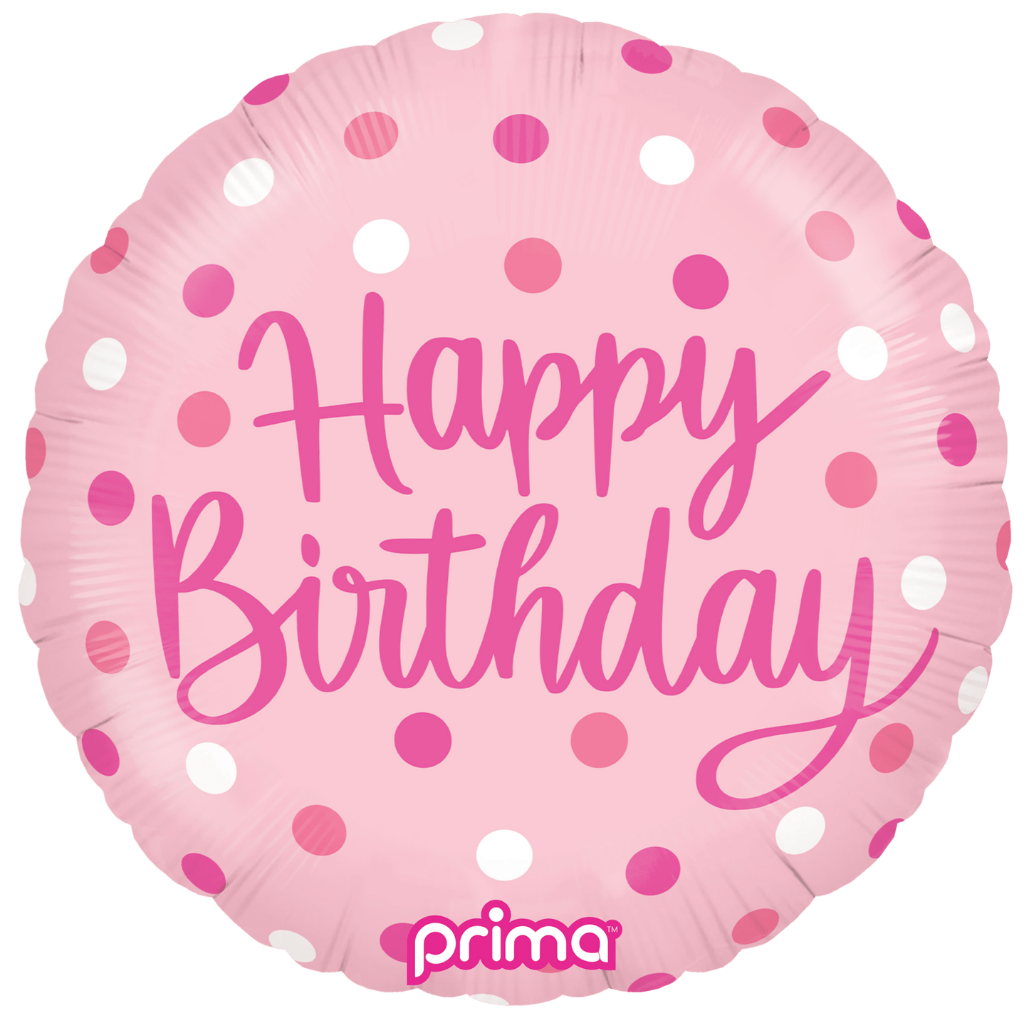 PF-BDPK-18-50-1 - 18” Round Birthday Pink Dots - PremiumConwin B2B Ordering Portal - Prima