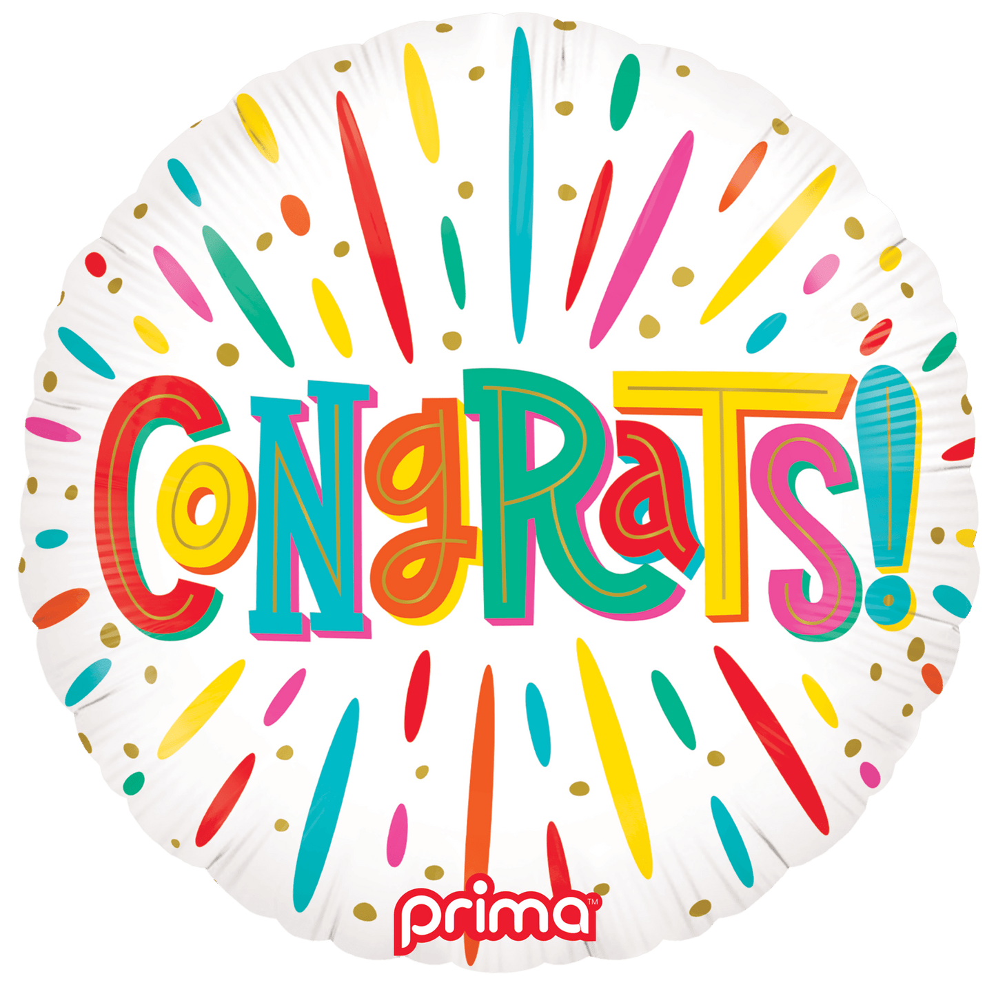 PF-COCG-18-50-1 - 18” Round Colorful Congrats - PremiumConwin B2B Ordering Portal - Prima