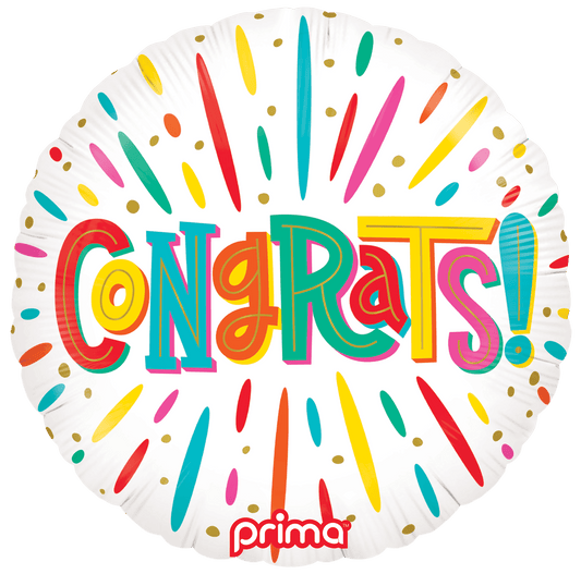 PF-COCG-18-50-1 - 18” Round Colorful Congrats - PremiumConwin B2B Ordering Portal - Prima