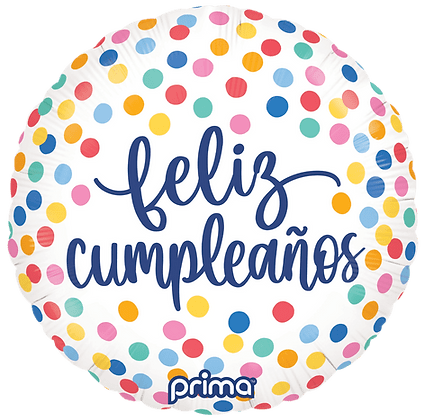 PF - FCCF - 18 - 50 - 1 - 18" Round Feliz Cumpleaños Confettis - PremiumConwin B2B Ordering Portal - Prima