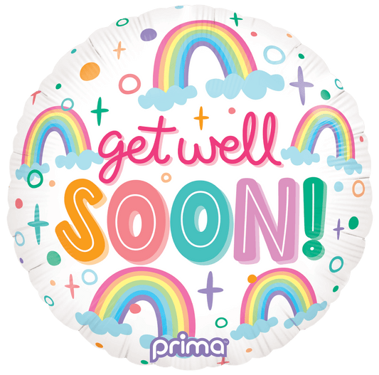 PF-GWRB-18-50-1 - 18” Round Get Well Soon Rainbows - PremiumConwin B2B Ordering Portal - Prima