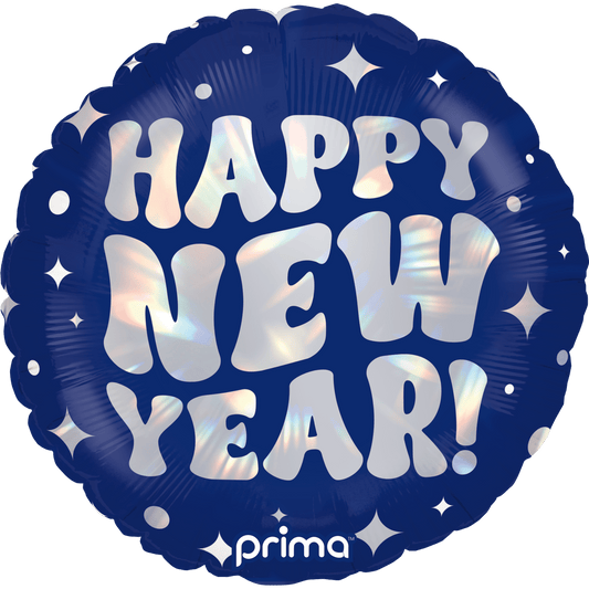 PF - 0020 - 18 - 50 - 1 - 18" Round Happy New Year Holographic - PremiumConwin B2B Ordering Portal - Prima