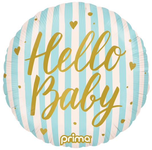 PF-HBBL-18-50-1 - 18” Round Hello Baby Blue Stripes - PremiumConwin B2B Ordering Portal - Prima