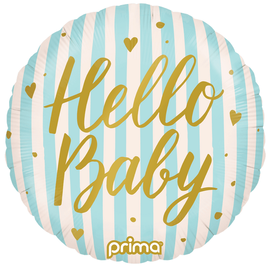 PF-HBBL-18-50-1 - 18” Round Hello Baby Blue Stripes - PremiumConwin B2B Ordering Portal - Prima