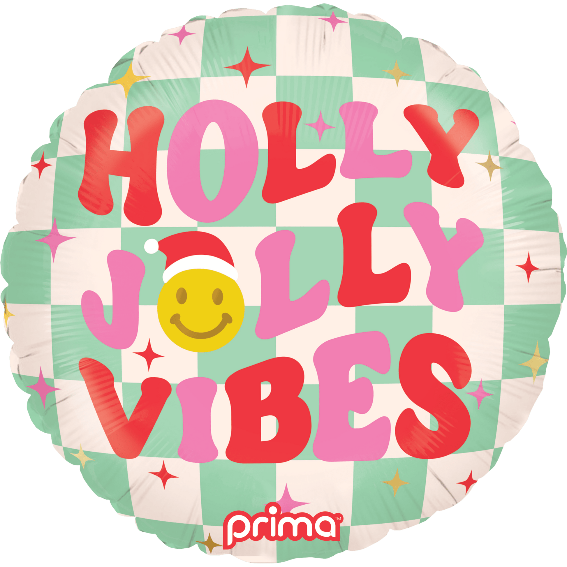 PF - 0015 - 18 - 50 - 1 - 18" Round Holly Jolly Vibes Checker - PremiumConwin B2B Ordering Portal - Prima