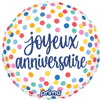 PF - JACF - 18 - 50 - 1 - 18" Round Joyeux Anniversaire Confettis - PremiumConwin B2B Ordering Portal - Prima