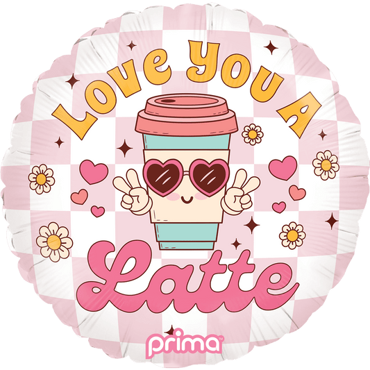 PF - 0067 - 18 - 50 - 1 - 18" Round Love You A Latte - PremiumConwin B2B Ordering Portal - Prima