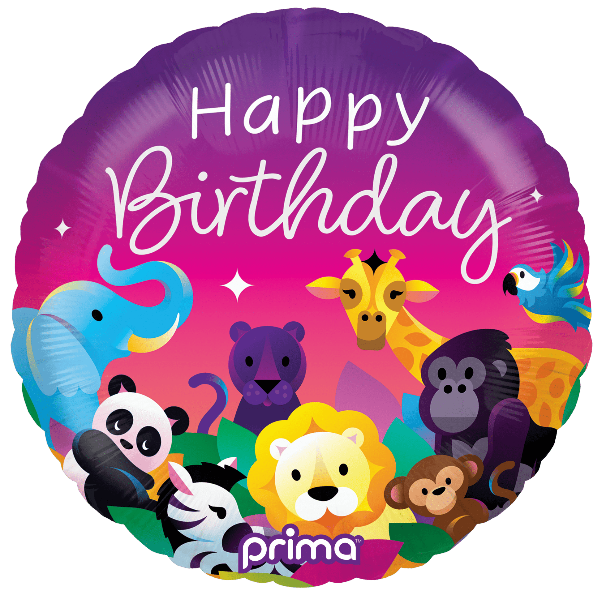 PF - PAHB - 18 - 50 - 1 - 18" Round Party Animals Happy Birthday - PremiumConwin B2B Ordering Portal - Prima