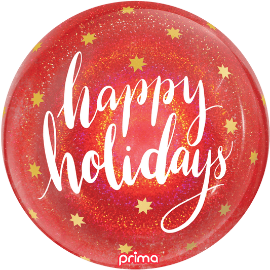 PS - HHGL - 20 - 50 - 1 - 20" Happy Holidays Red Glitter Sphere - PremiumConwin B2B Ordering Portal - Prima