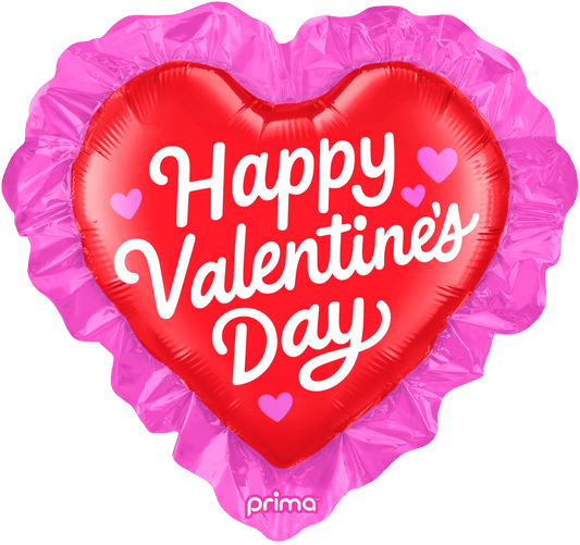 PF - 0097 - 25 - 50 - 1 - 25" Happy Valentine's Day Ruffle Heart Shape - PremiumConwin B2B Ordering Portal - Prima