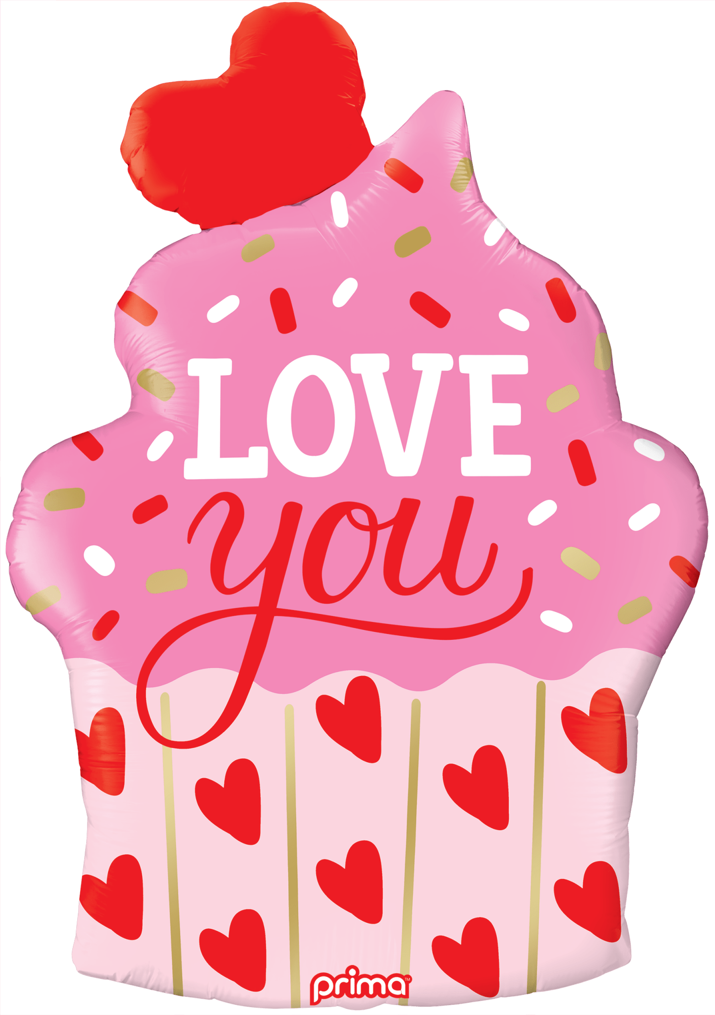 PF - 0100 - 35 - 50 - 1 - 35" Love You Cupcake Shape - PremiumConwin B2B Ordering Portal - Prima