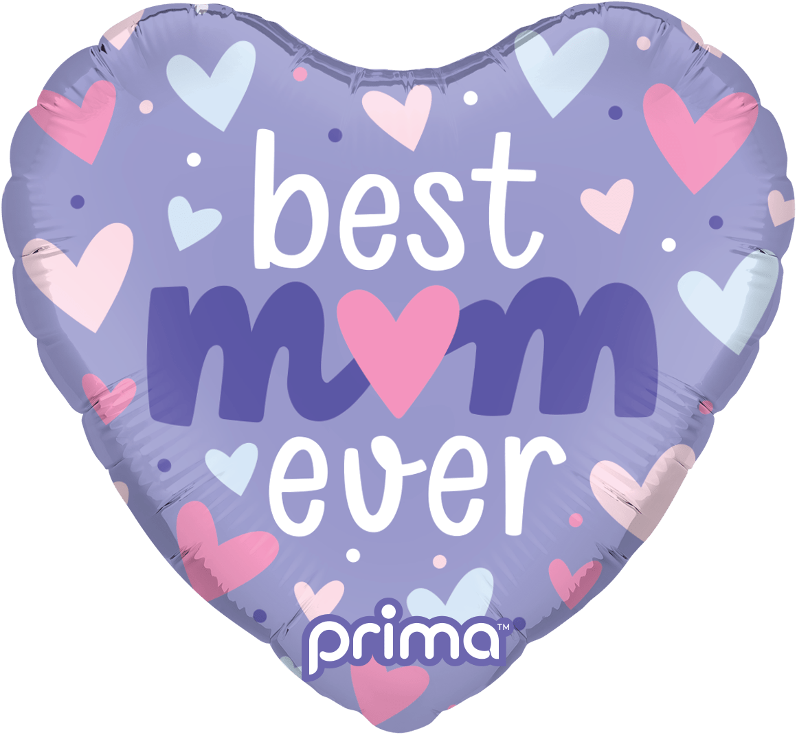 PF - 0150 - 9 - 50 - 6 - 9" Heart Best Mom Ever Pastel Hearts - PremiumConwin B2B Ordering Portal - Prima