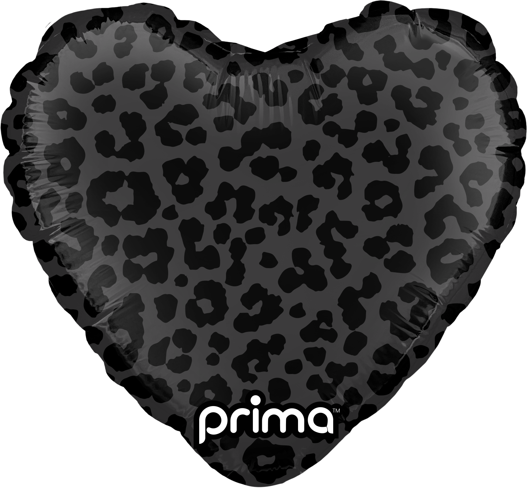 PD - 0030 - 9 - 50 - 6 - 9" Heart Black Shiny & Matte Leopard Print - PremiumConwin B2B Ordering Portal - Prima