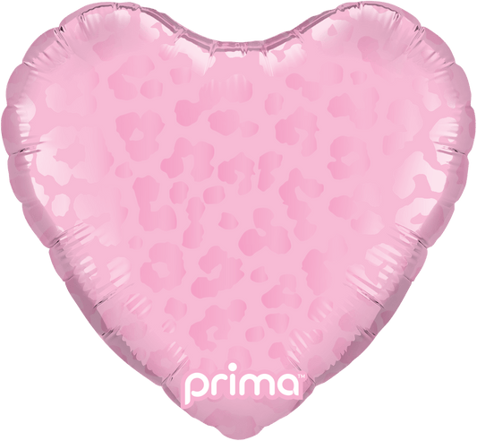 PD - 0086 - 9 - 50 - 6 - 9" Heart Light Pink Matte & Shiny Leopard Print - PremiumConwin B2B Ordering Portal - Prima