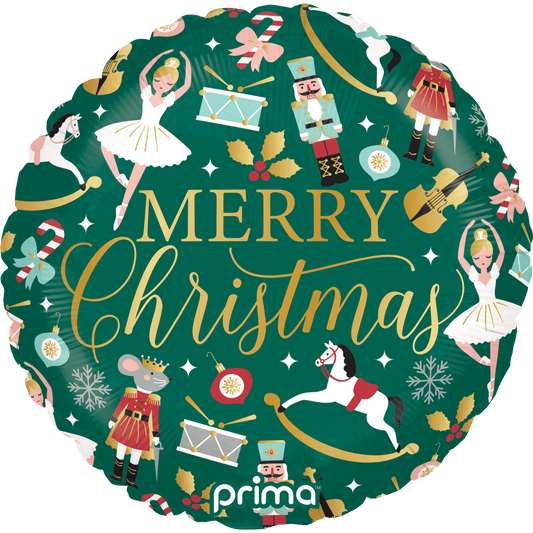 PF - 0010 - 18 - 50 - 1 - Prima 18" Round Merry Christmas Nutcracker Ballet - PremiumConwin B2B Ordering Portal - Prima