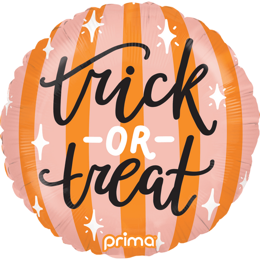 PF - 0003 - 18 - 50 - 1 - Prima 18" Round Trick - or - Treat Peach and Orange Stripes - PremiumConwin B2B Ordering Portal - Prima