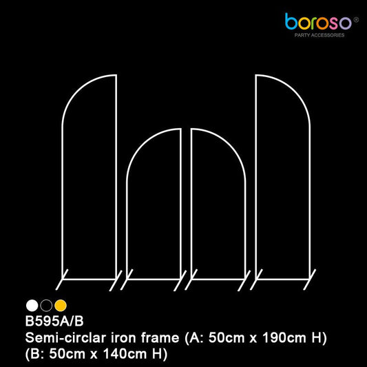 B595A - Semi-circular Iron Frame - PremiumConwin B2B Ordering Portal - Borosino